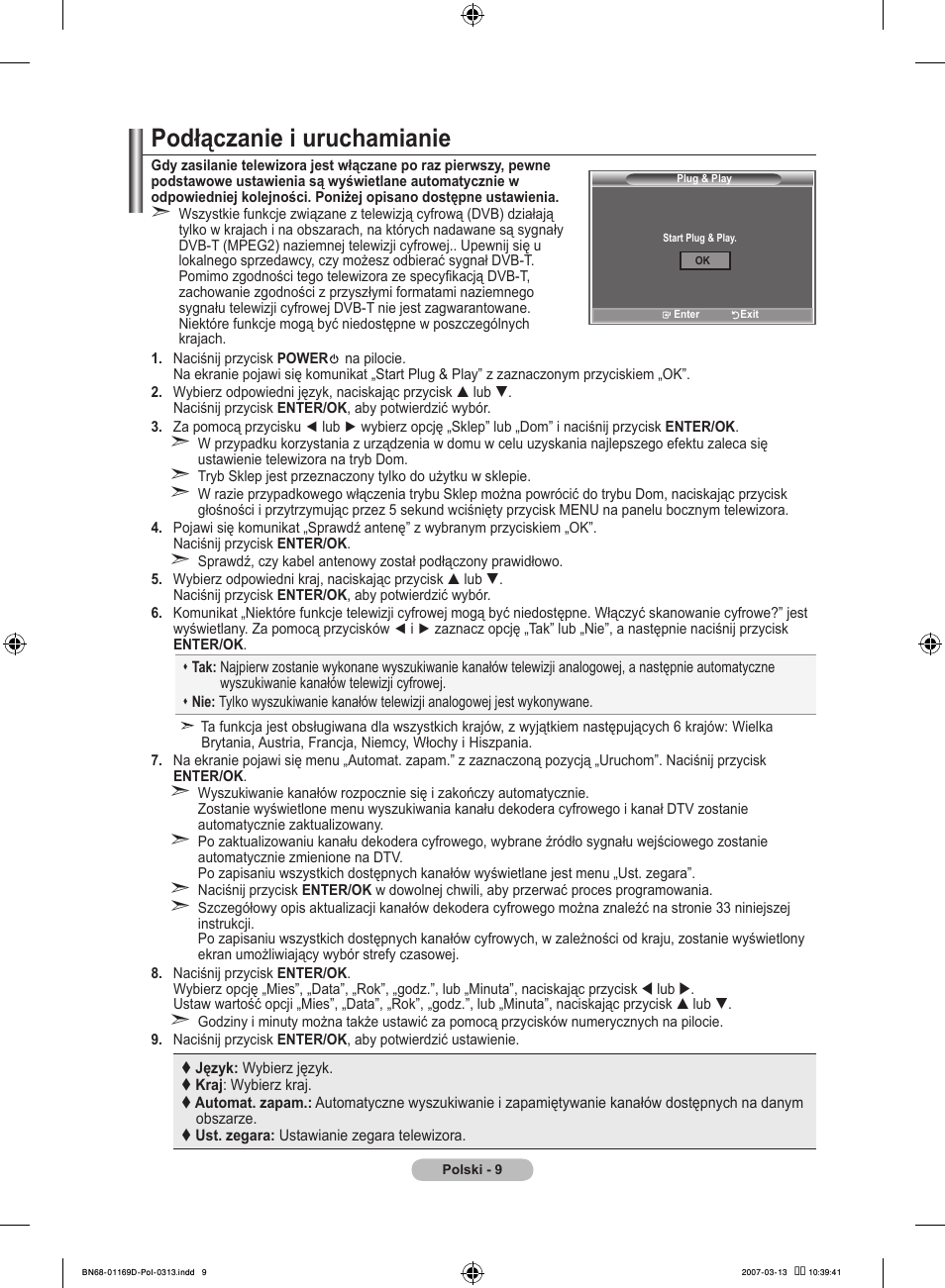 Podłączanie i uruchamianie | Samsung LE40R88BD User Manual | Page 135 / 560