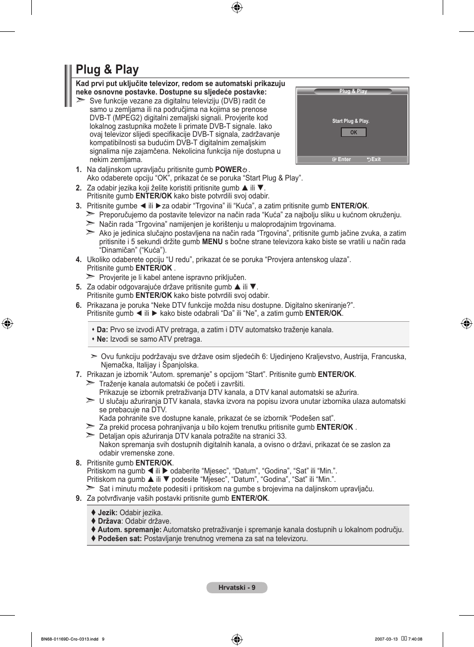 Plug & play | Samsung LE40R88BD User Manual | Page 321 / 560