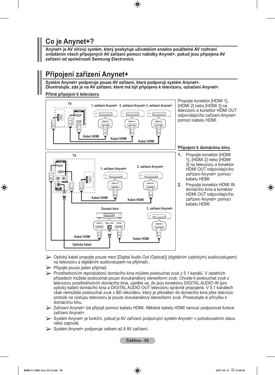 Co je anynet, Připojení zařízení anynet | Samsung LE40R88BD User Manual | Page 429 / 560