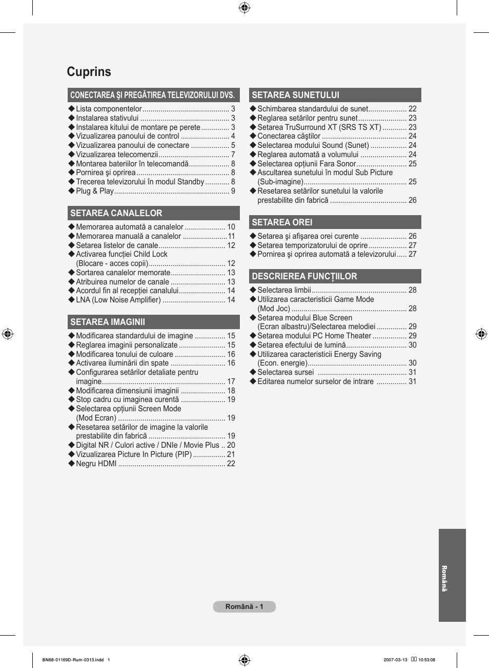 Cuprins | Samsung LE40R88BD User Manual | Page 499 / 560