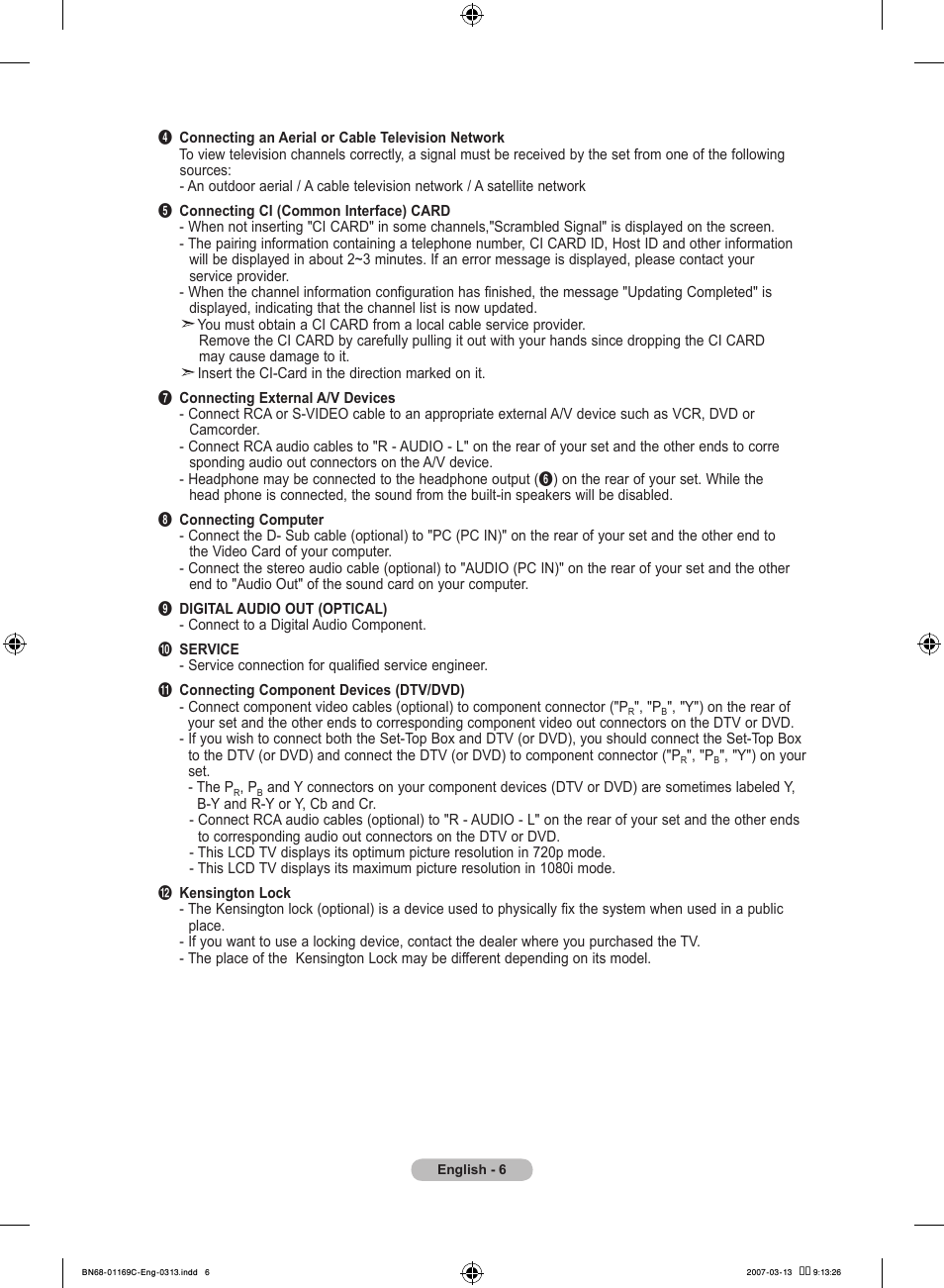 Samsung LE40R88BD User Manual | Page 8 / 560