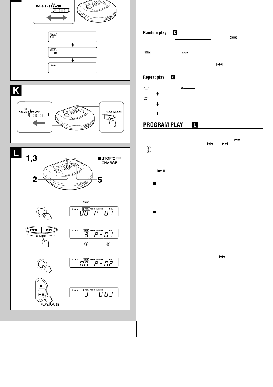 Program play → l | Aiwa XP-R207 User Manual | Page 6 / 24