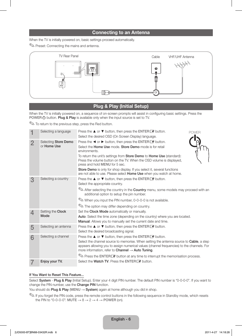 Samsung UE22D5010NW User Manual | Page 6 / 146