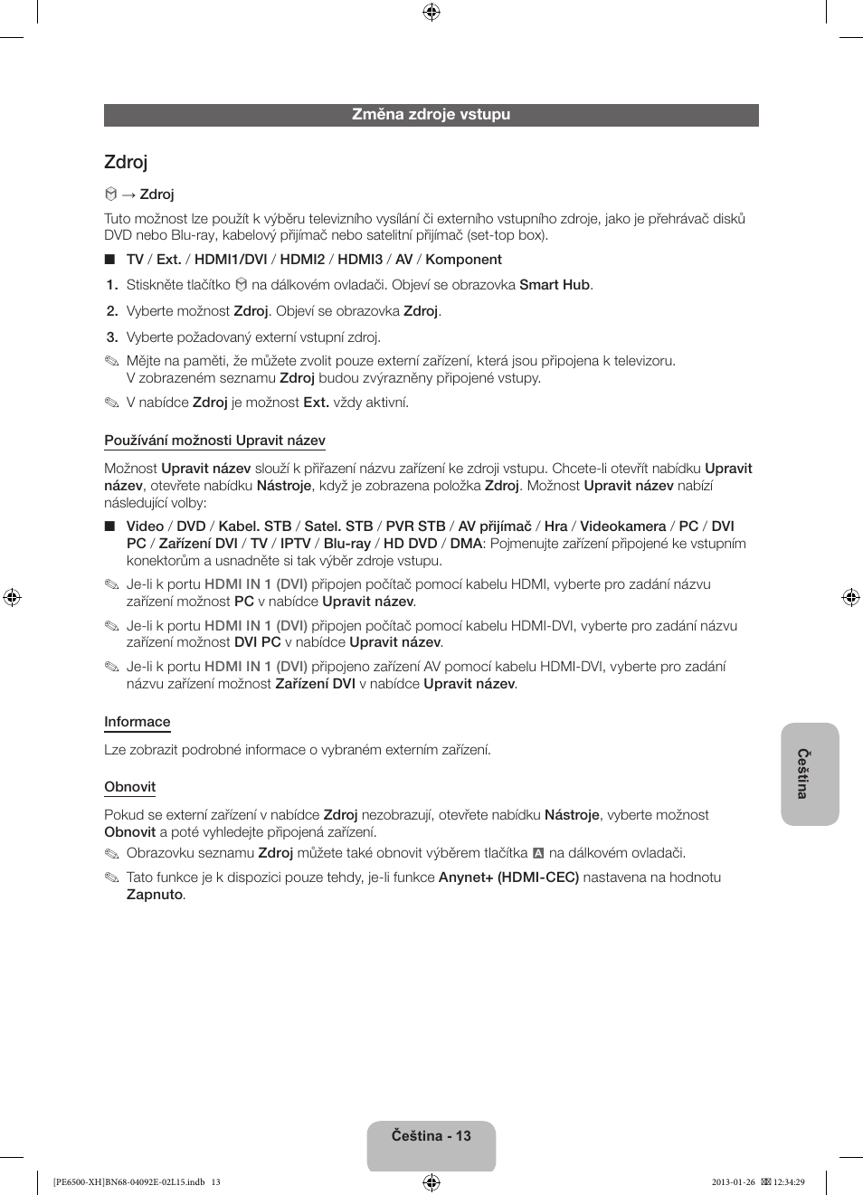 Zdroj | Samsung PS51E6500ES User Manual | Page 145 / 354