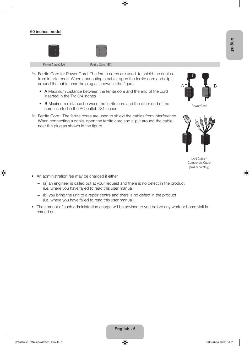 Samsung PS51E6500ES User Manual | Page 5 / 354