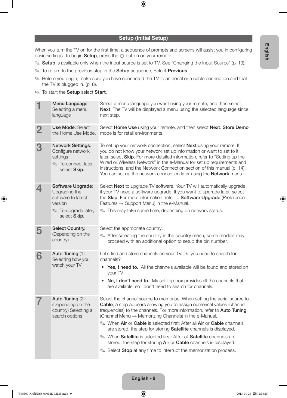 Samsung PS51E6500ES User Manual | Page 9 / 354