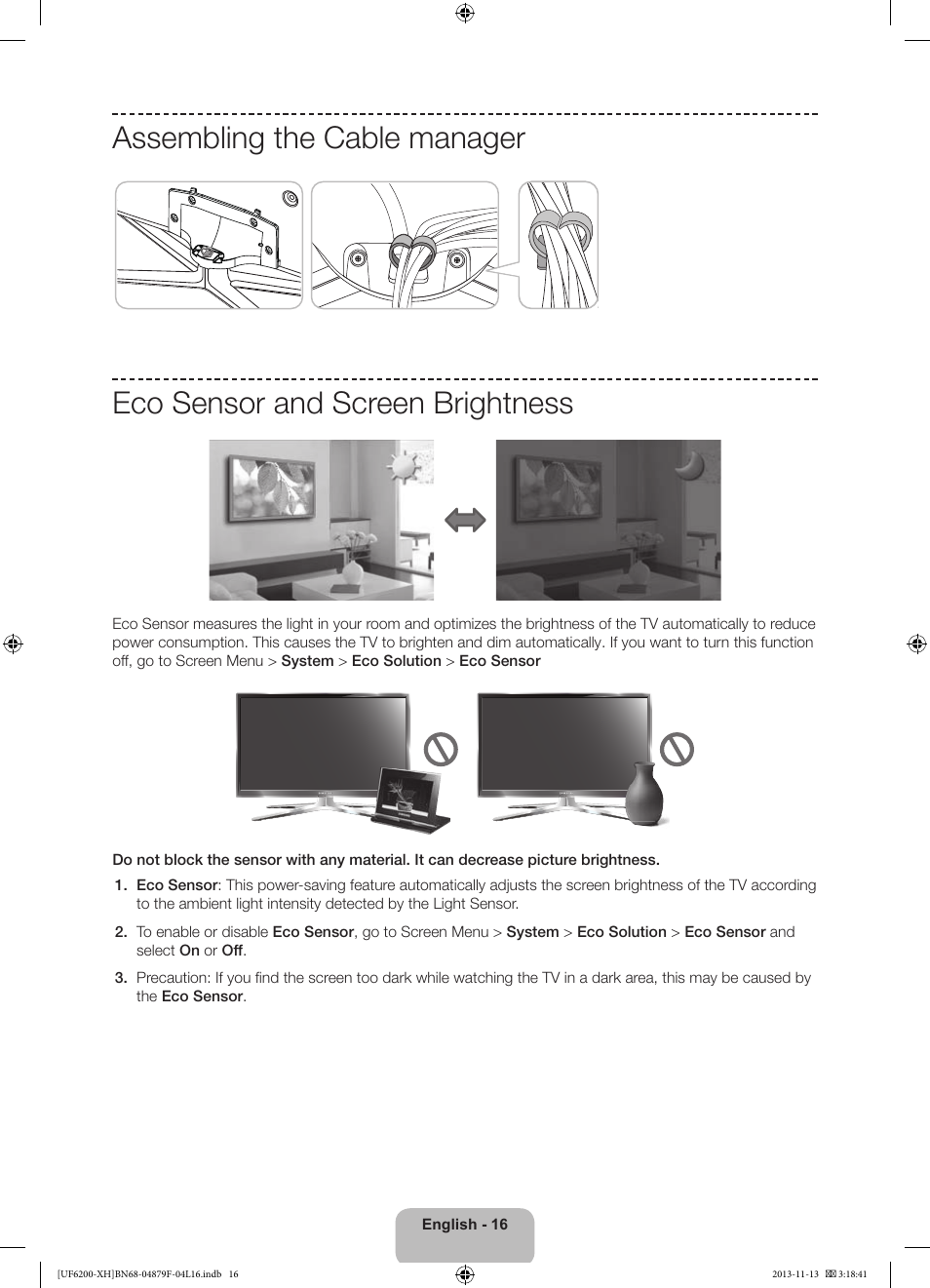 Samsung UE32F6200AW User Manual | Page 16 / 289