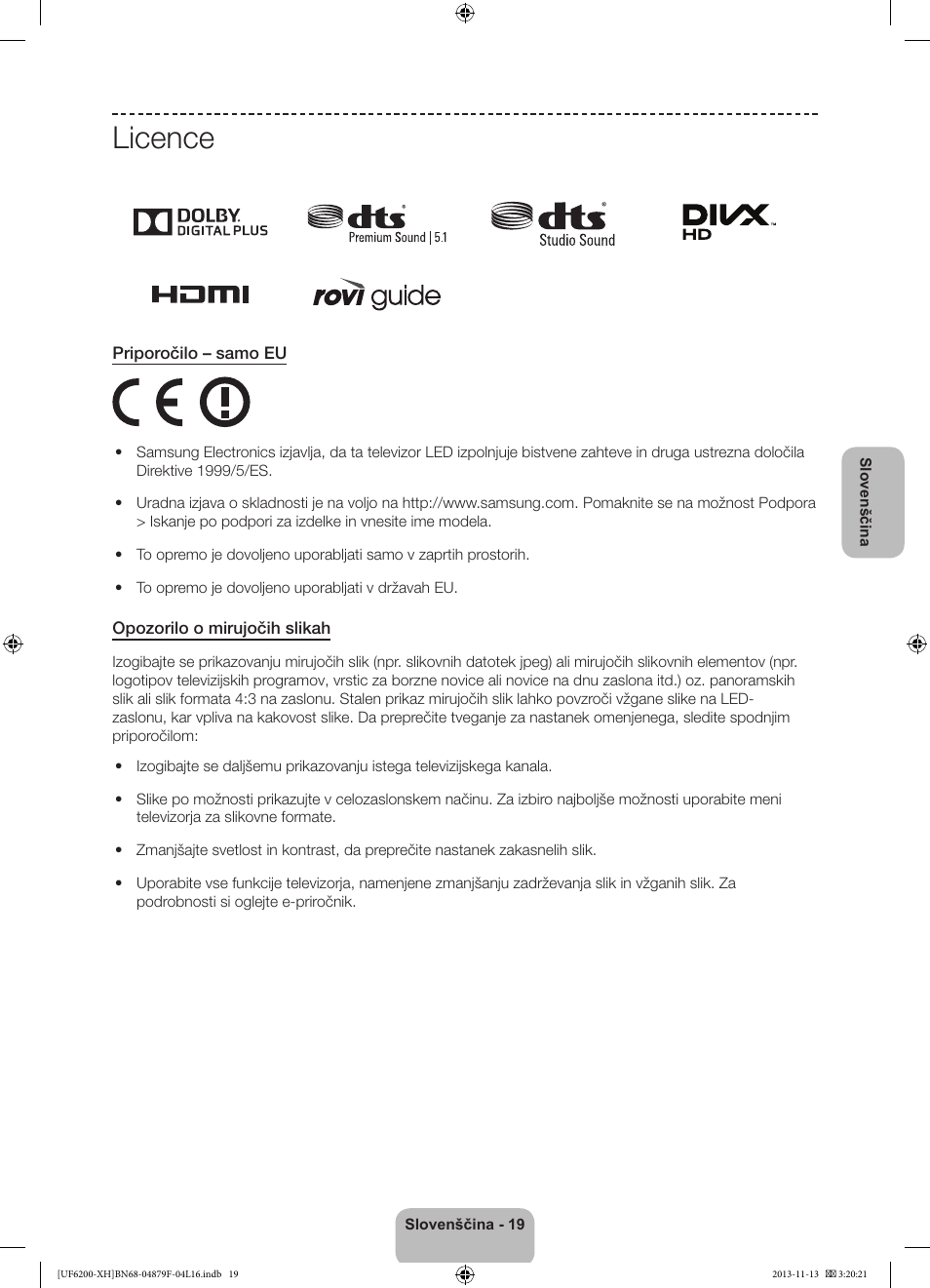 Licence | Samsung UE32F6200AW User Manual | Page 235 / 289