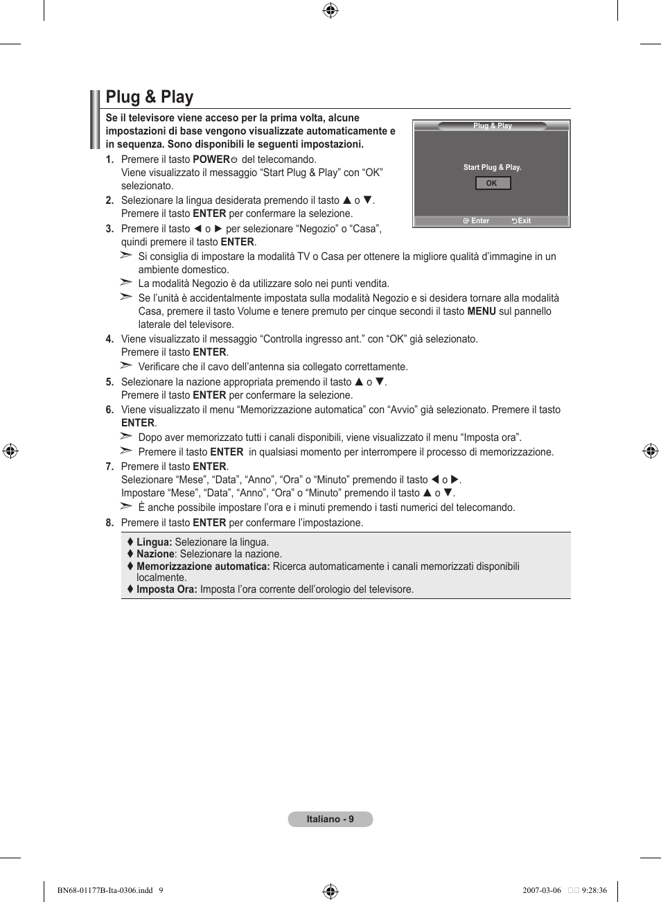 Plug & play | Samsung LE32R81B User Manual | Page 169 / 482