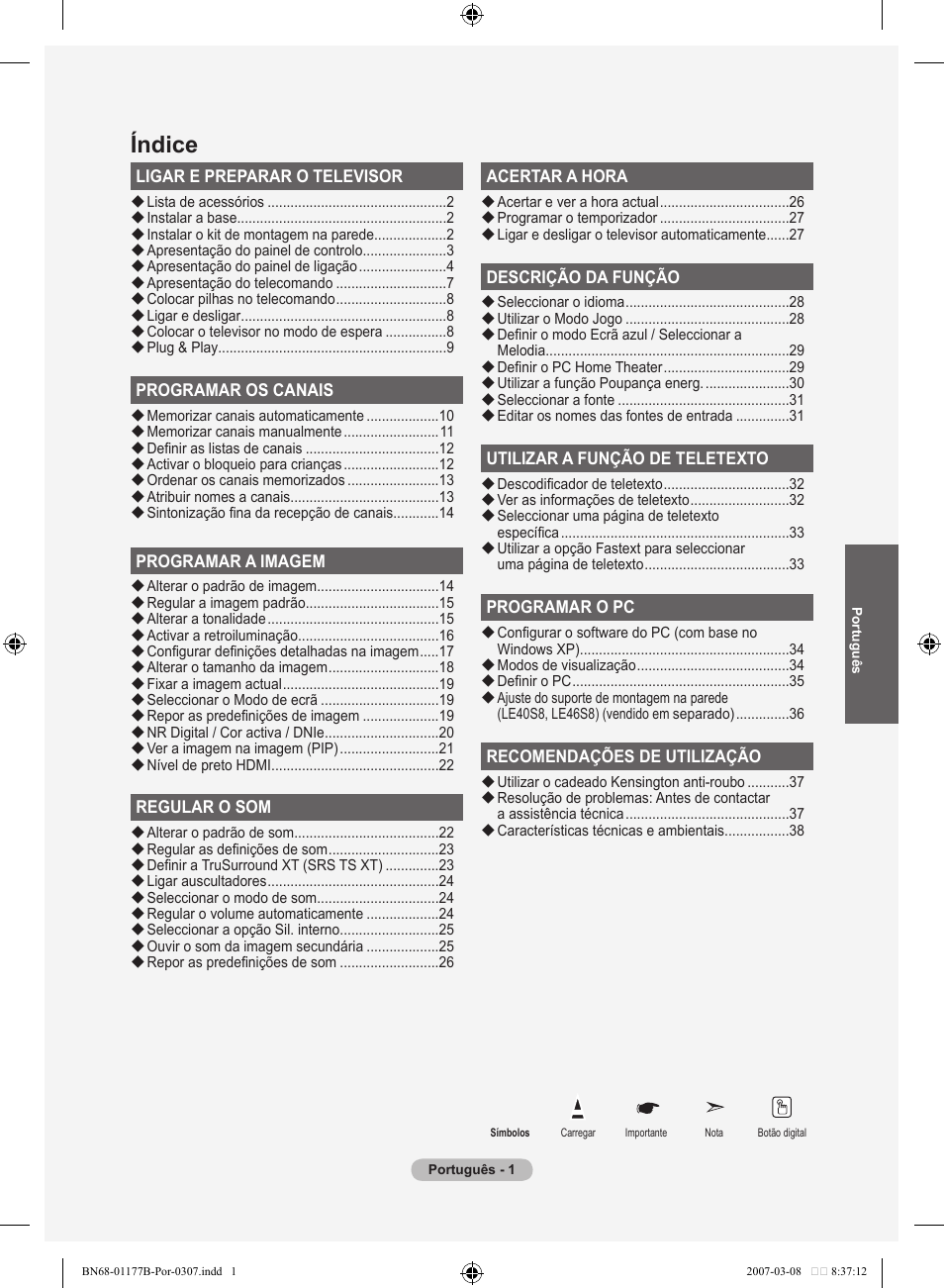 Índice | Samsung LE32R81B User Manual | Page 240 / 482