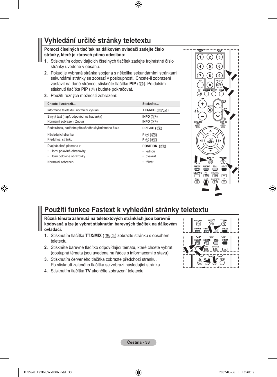 Vyhledání určité stránky teletextu | Samsung LE32R81B User Manual | Page 392 / 482