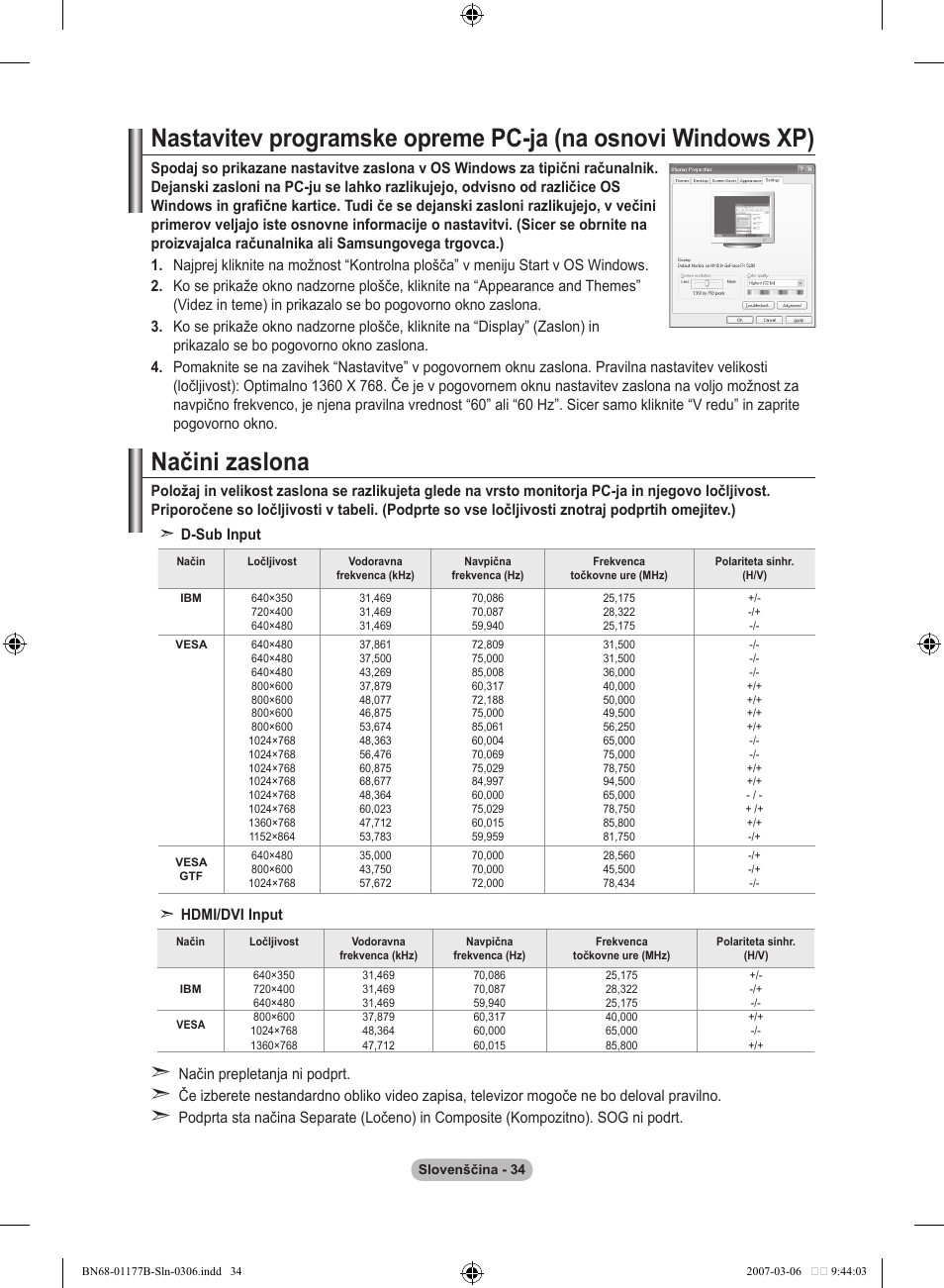 Načini zaslona | Samsung LE32R81B User Manual | Page 473 / 482