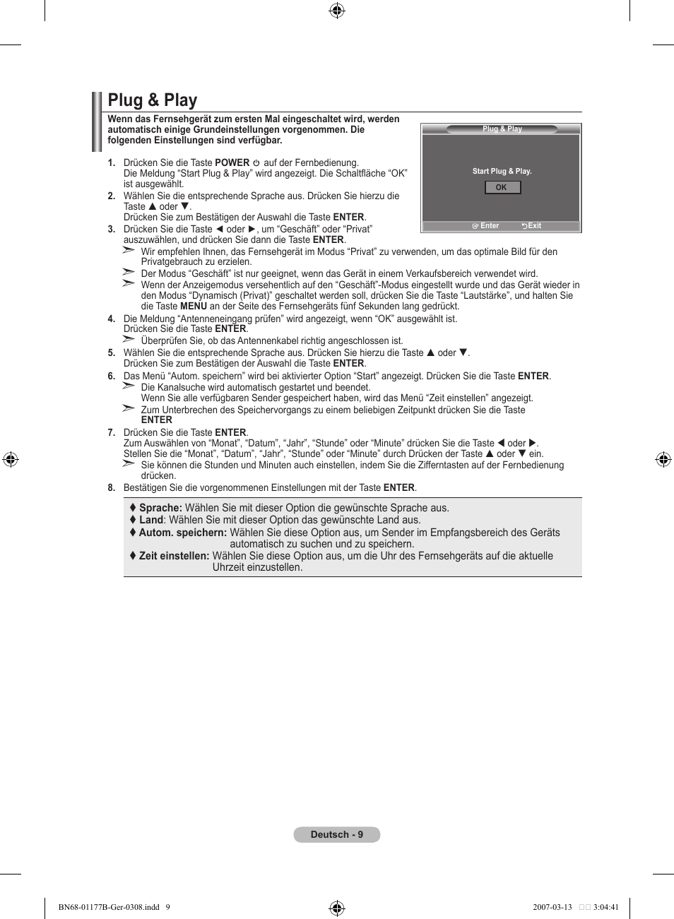 Plug & play | Samsung LE32R81B User Manual | Page 91 / 482