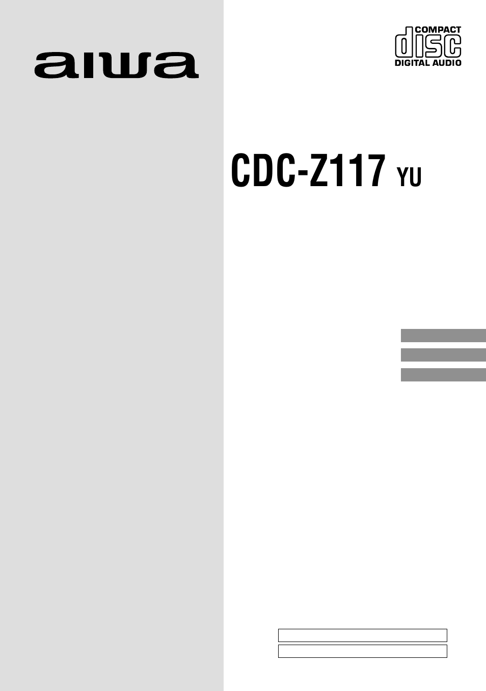 Aiwa CDC-Z117 User Manual | 8 pages