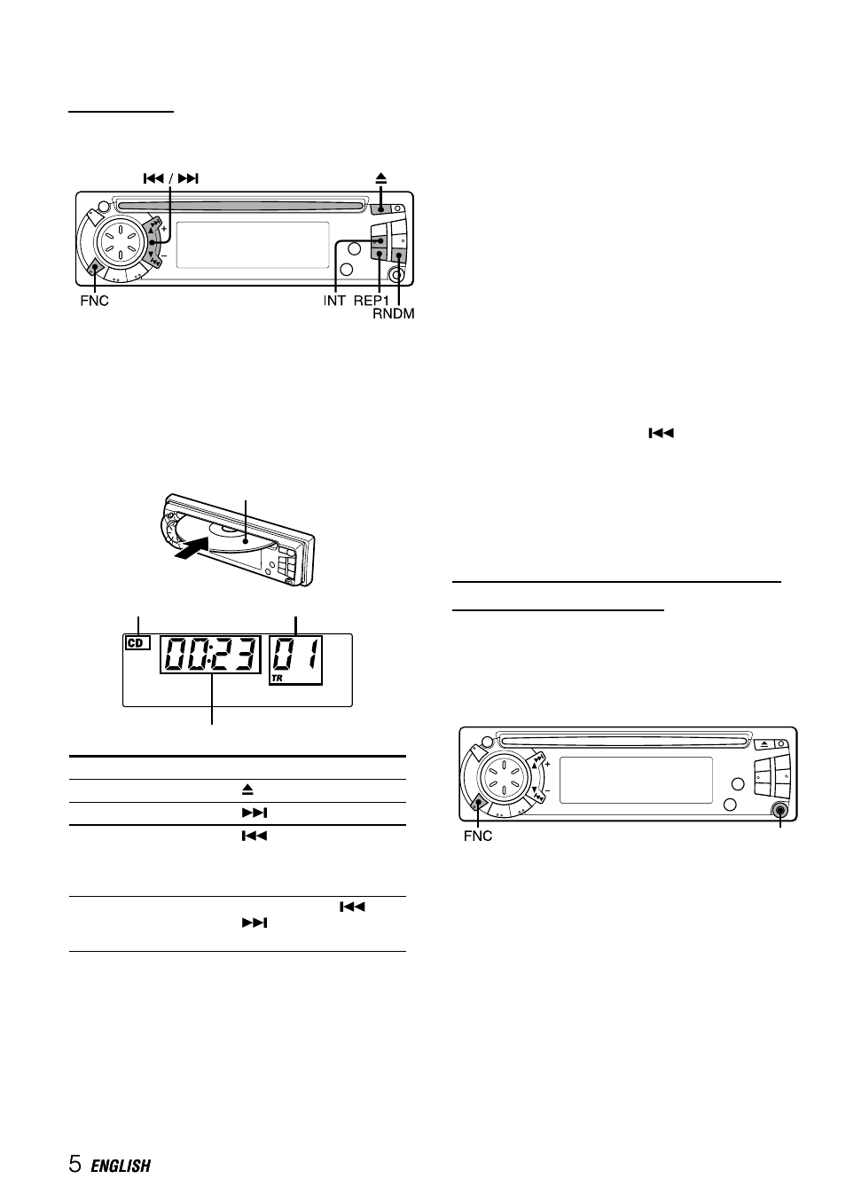 Auxiliary equipment, Cd player operation | Aiwa CDC-Z117 User Manual | Page 6 / 8