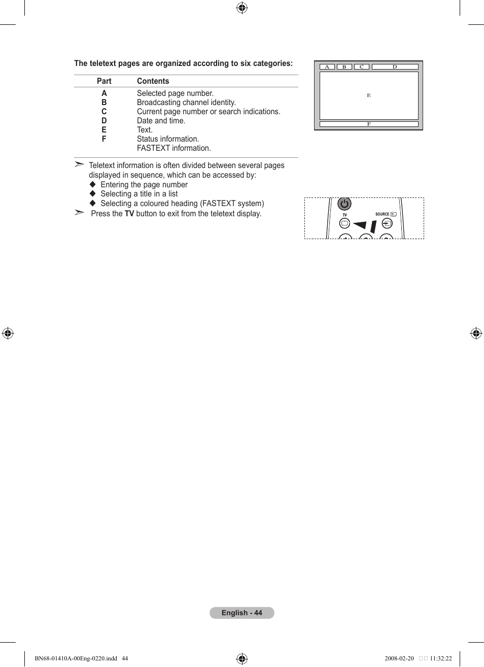 Samsung LE46A551P2R User Manual | Page 46 / 629