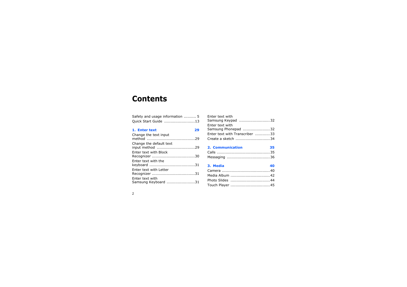 Samsung SGH-i900 User Manual | Page 4 / 110