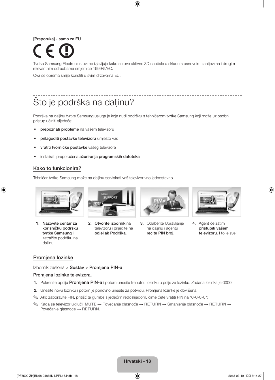 Što je podrška na daljinu | Samsung PS60F5500AW User Manual | Page 138 / 385
