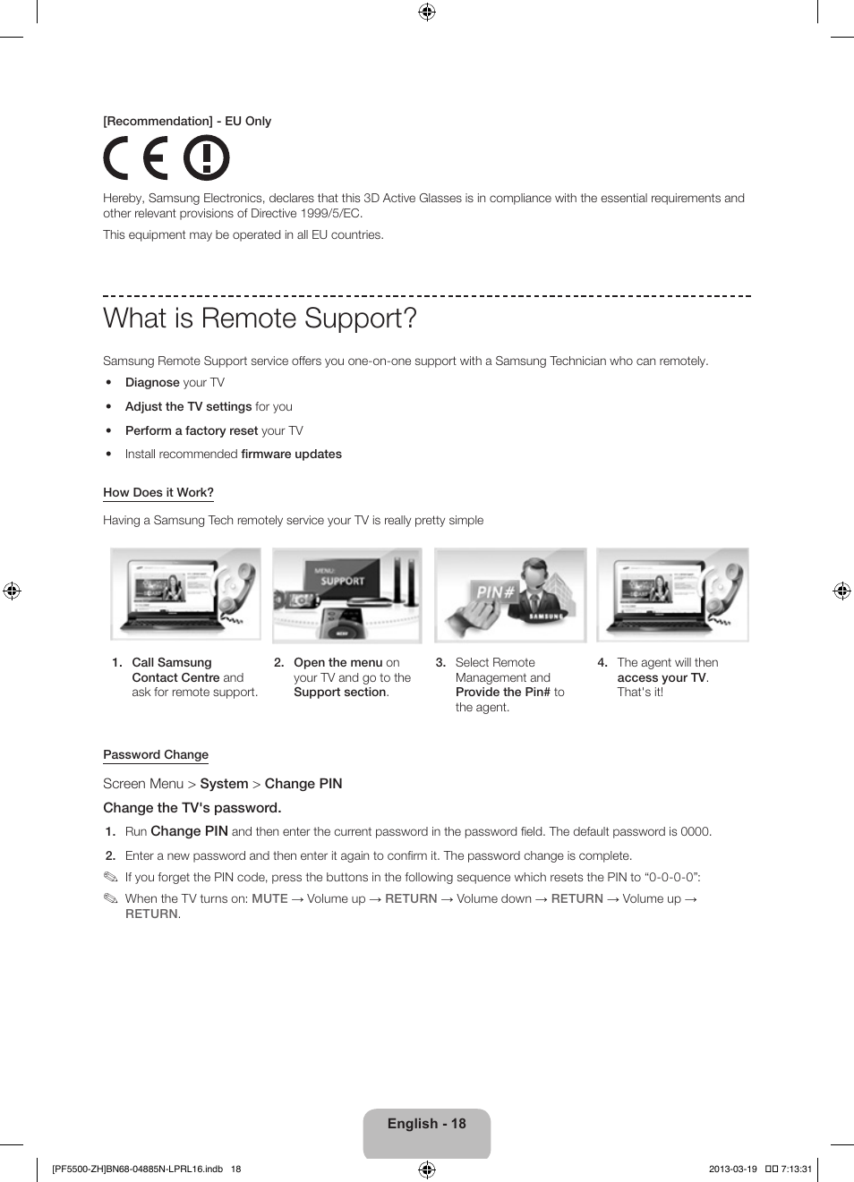 What is remote support | Samsung PS60F5500AW User Manual | Page 18 / 385