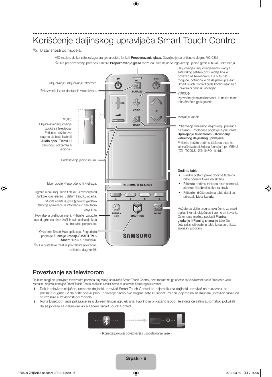 Povezivanje sa televizorom | Samsung PS60F5500AW User Manual | Page 222 / 385