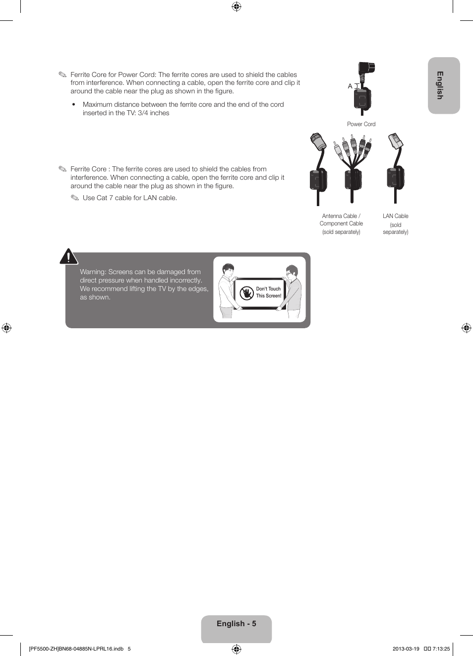 Samsung PS60F5500AW User Manual | Page 5 / 385