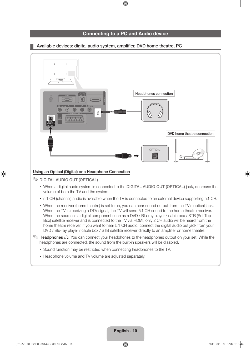 Samsung PS59D550C1W User Manual | Page 10 / 166