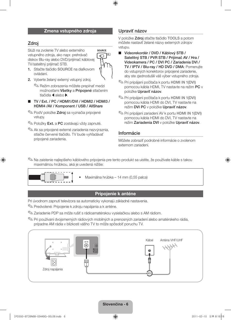 Samsung PS59D550C1W User Manual | Page 44 / 166