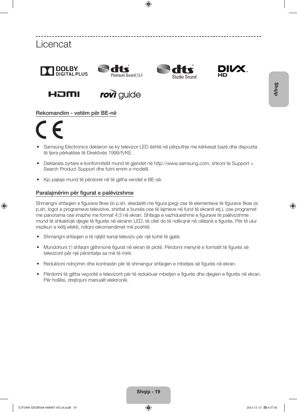 Licencat | Samsung UE40F5300AW User Manual | Page 199 / 289