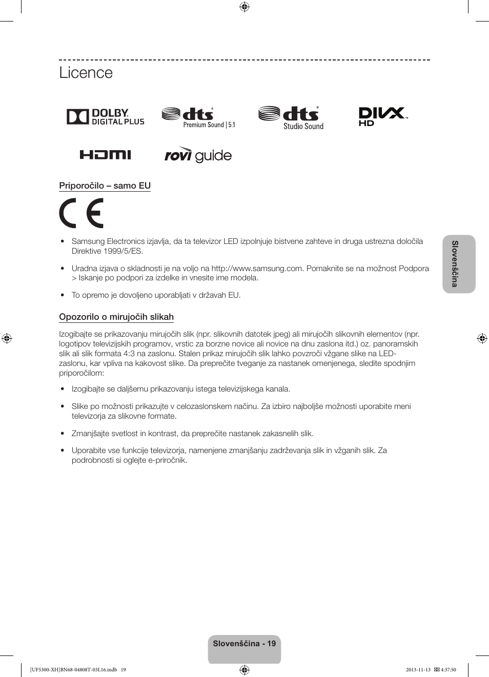 Licence | Samsung UE40F5300AW User Manual | Page 235 / 289
