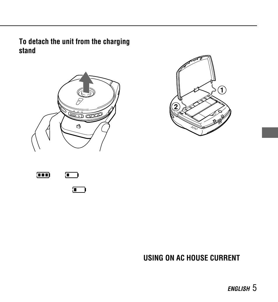 Using on ac house current | Aiwa XP-Z3C User Manual | Page 5 / 32