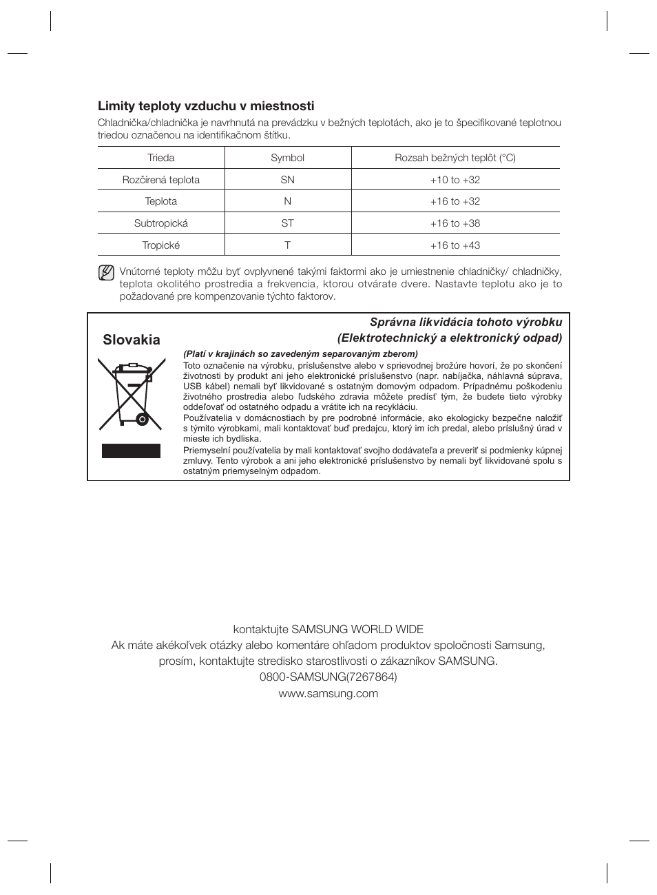 Slovakia | Samsung RZ80EEIS User Manual | Page 100 / 180