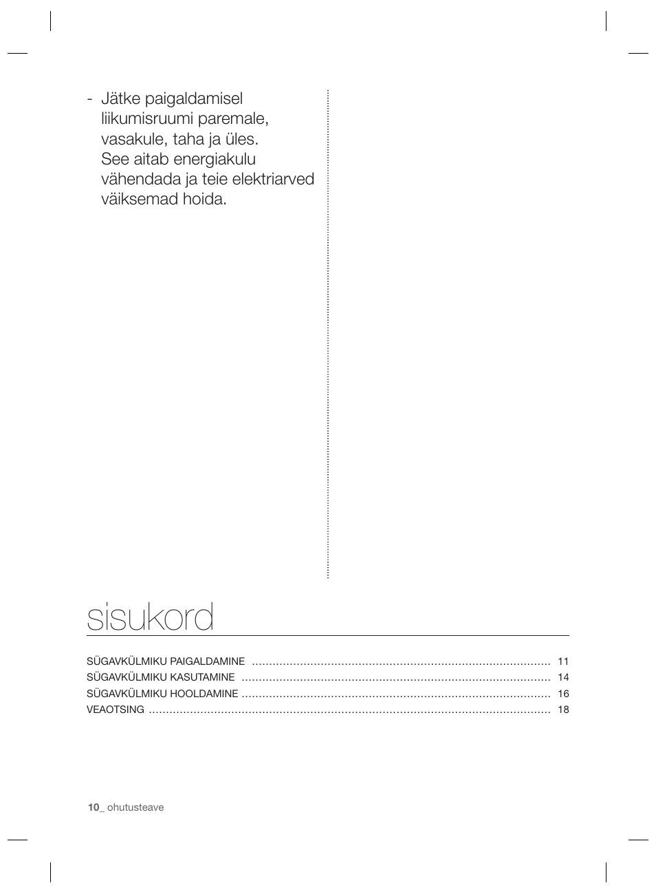 Sisukord | Samsung RZ80EEIS User Manual | Page 130 / 180