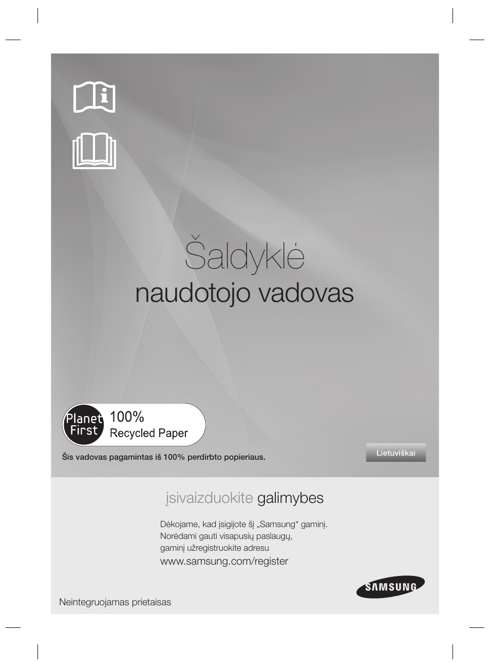 Šaldyklė, Naudotojo vadovas | Samsung RZ80EEIS User Manual | Page 141 / 180