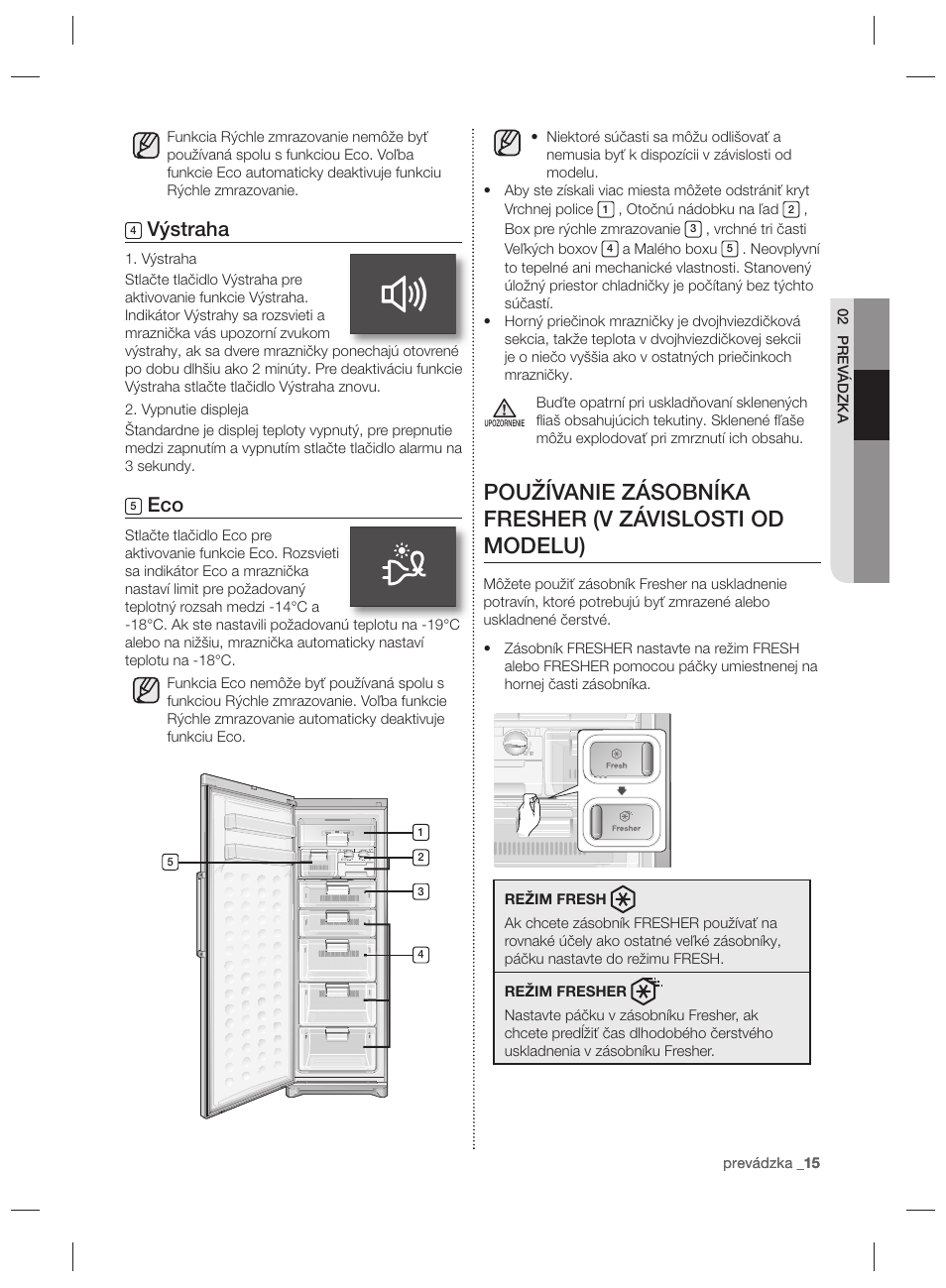 Výstraha | Samsung RZ80EEIS User Manual | Page 95 / 180