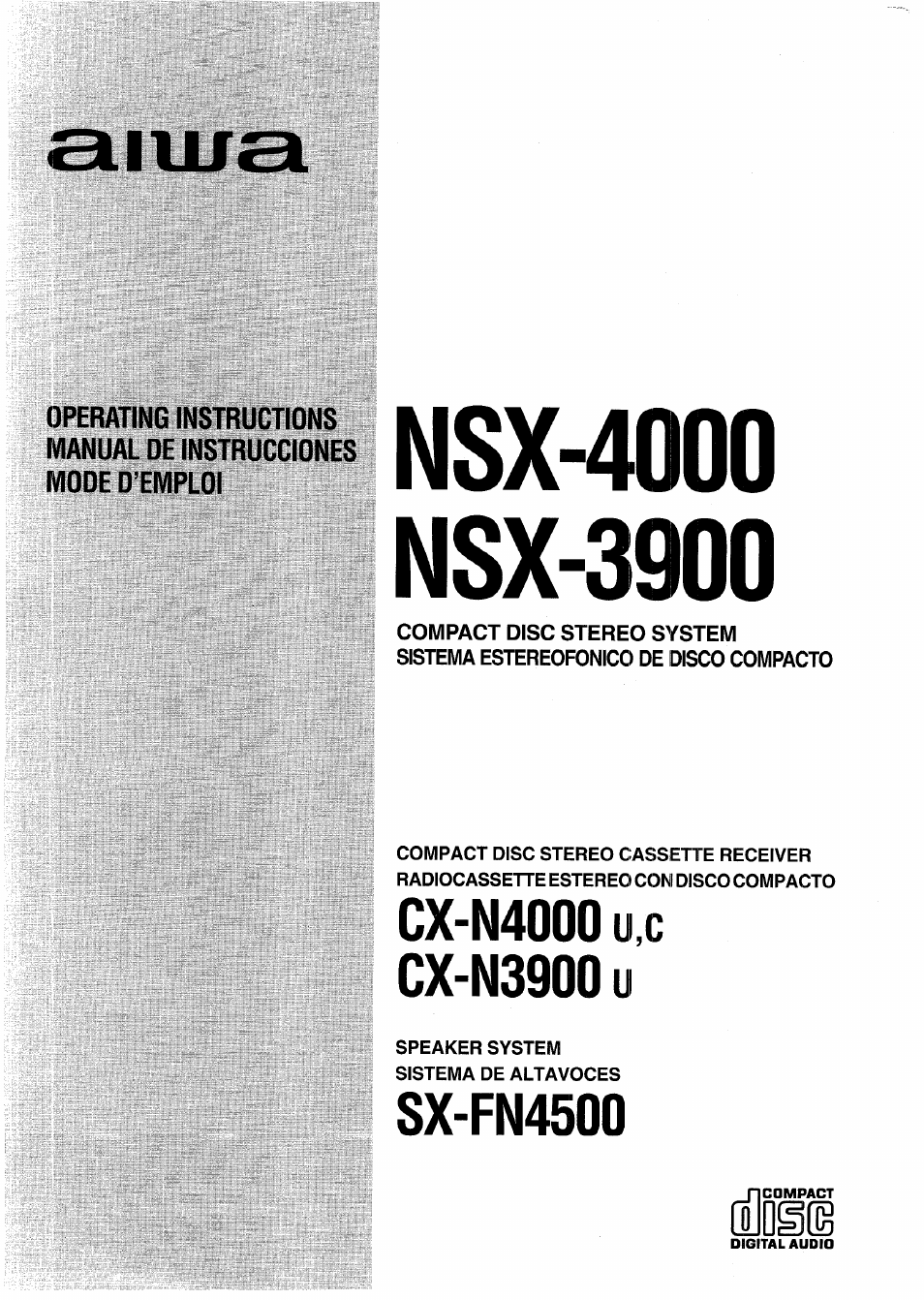 Aiwa CX-N4000 U User Manual | 84 pages