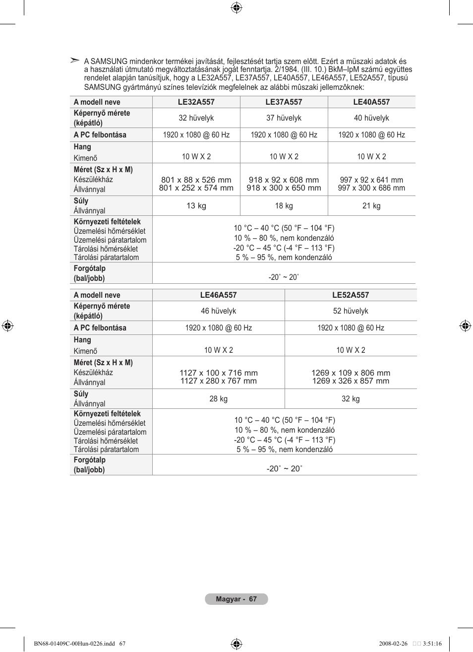 Samsung LE52A559P4F User Manual | Page 139 / 632