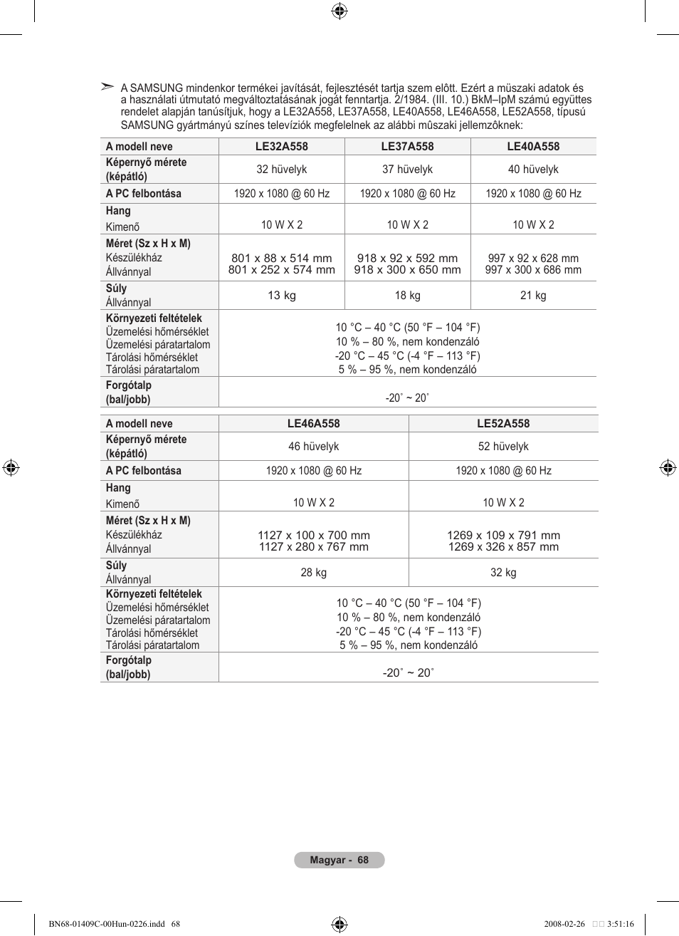 Samsung LE52A559P4F User Manual | Page 140 / 632