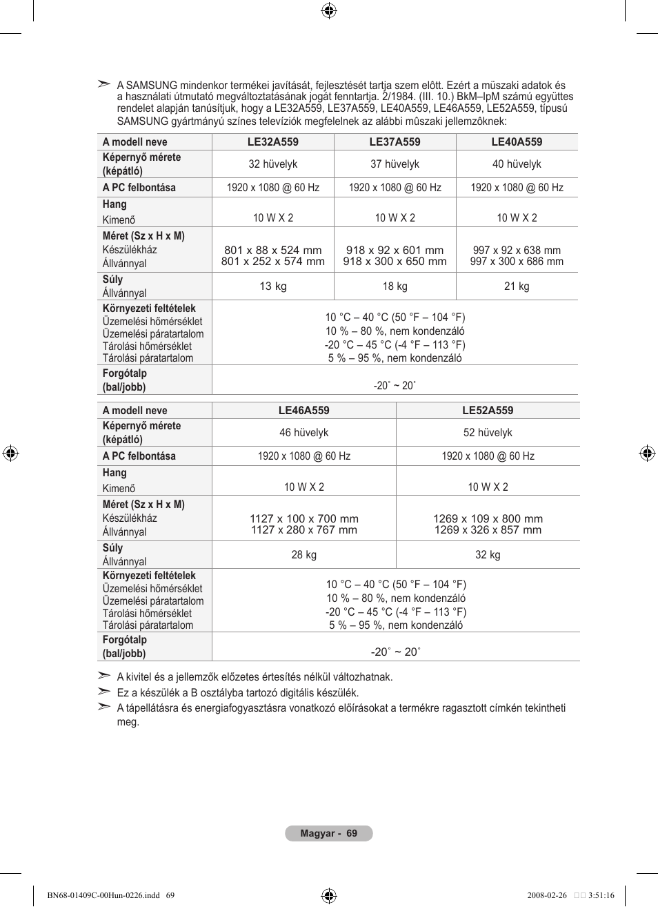 Samsung LE52A559P4F User Manual | Page 141 / 632