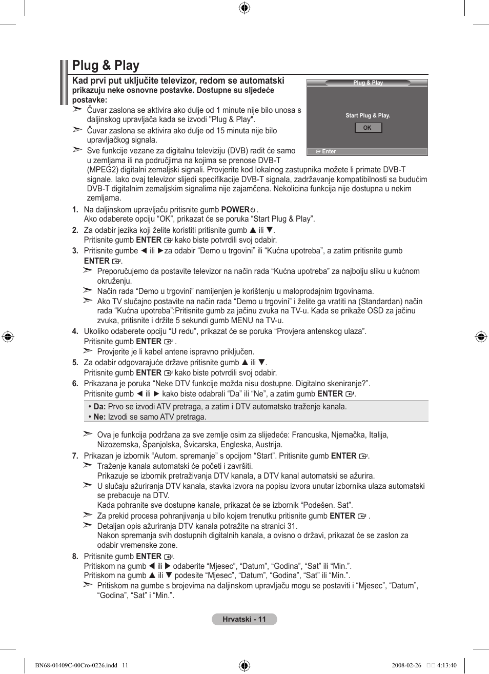 Plug & play | Samsung LE52A559P4F User Manual | Page 363 / 632