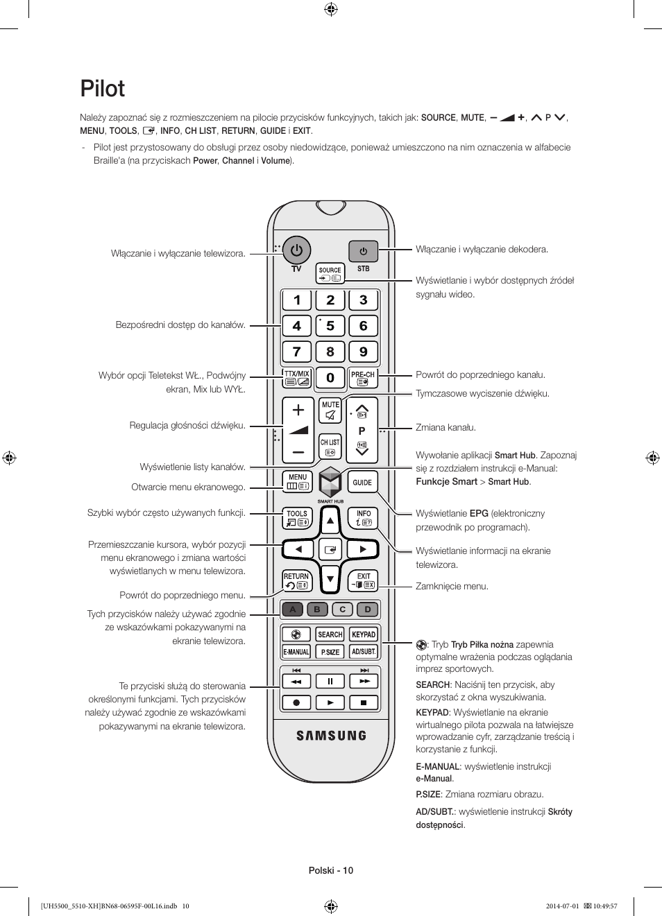 Pilot | Samsung UE40H5500AW User Manual | Page 50 / 321