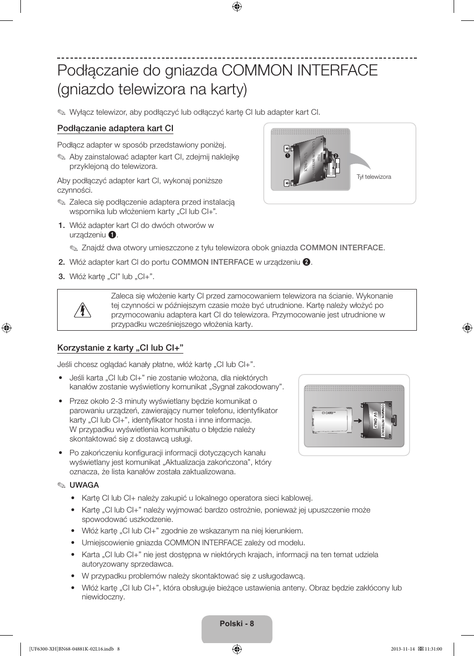 Samsung UE60F6300AW User Manual | Page 44 / 289