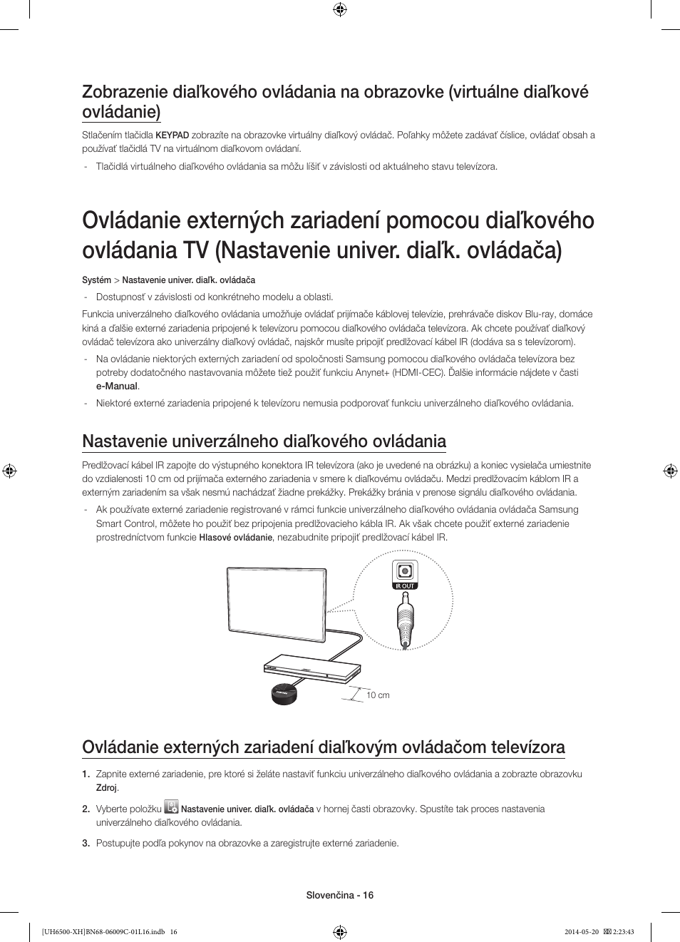 Nastavenie univerzálneho diaľkového ovládania | Samsung UE40H6640SL User Manual | Page 170 / 353