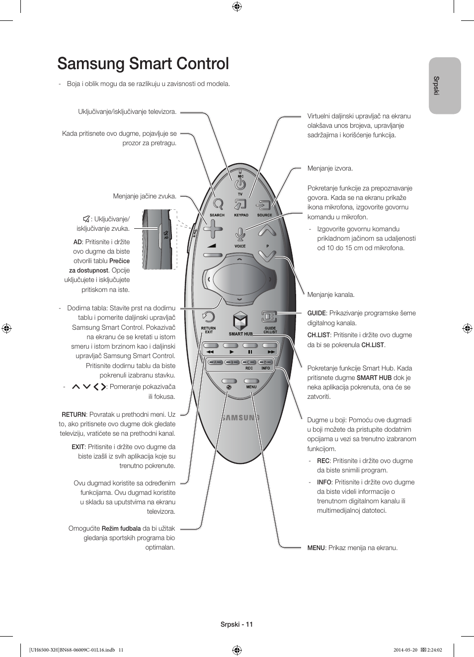 Samsung smart control | Samsung UE40H6640SL User Manual | Page 209 / 353