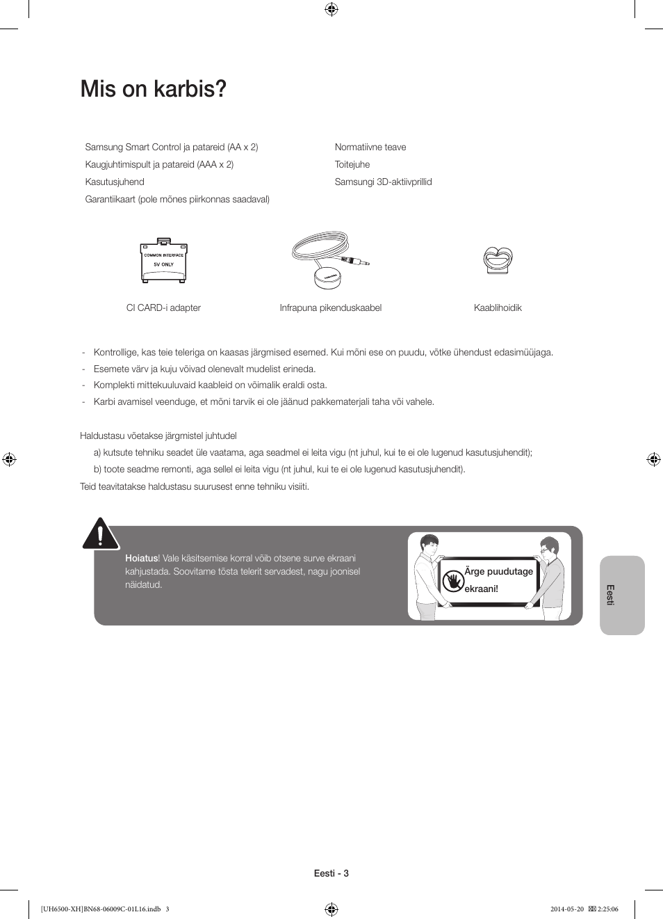 Mis on karbis | Samsung UE40H6640SL User Manual | Page 333 / 353