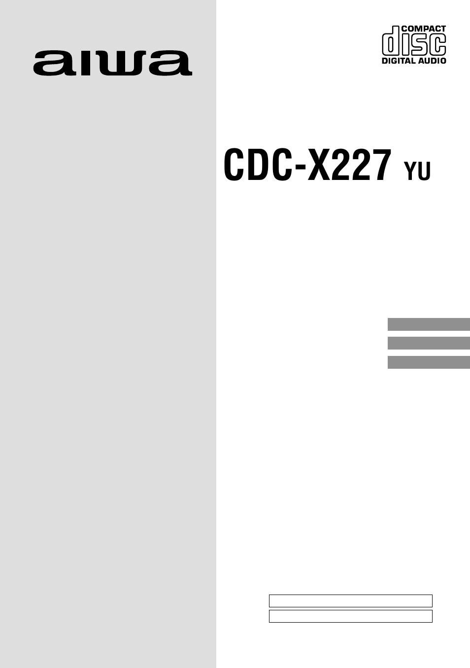 Aiwa CDC-X227 User Manual | 8 pages