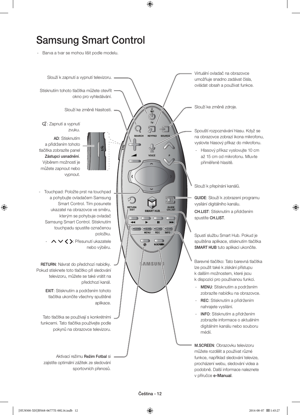 Samsung smart control | Samsung UE65HU8500L User Manual | Page 156 / 386