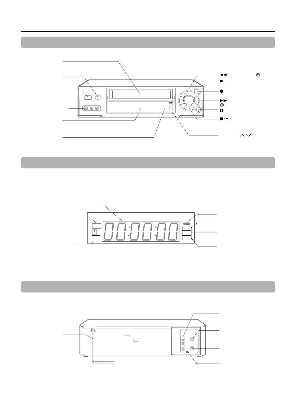 Parts and controls, Front panel rear panel, Display window | Aiwa HV-FX8100U User Manual | Page 38 / 116