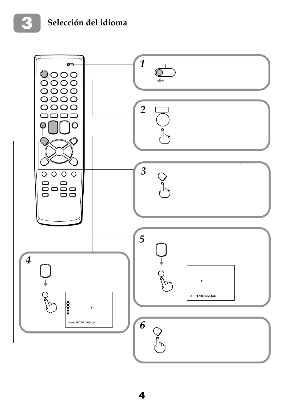 Selección del idioma | Aiwa HV-FX8100U User Manual | Page 44 / 116