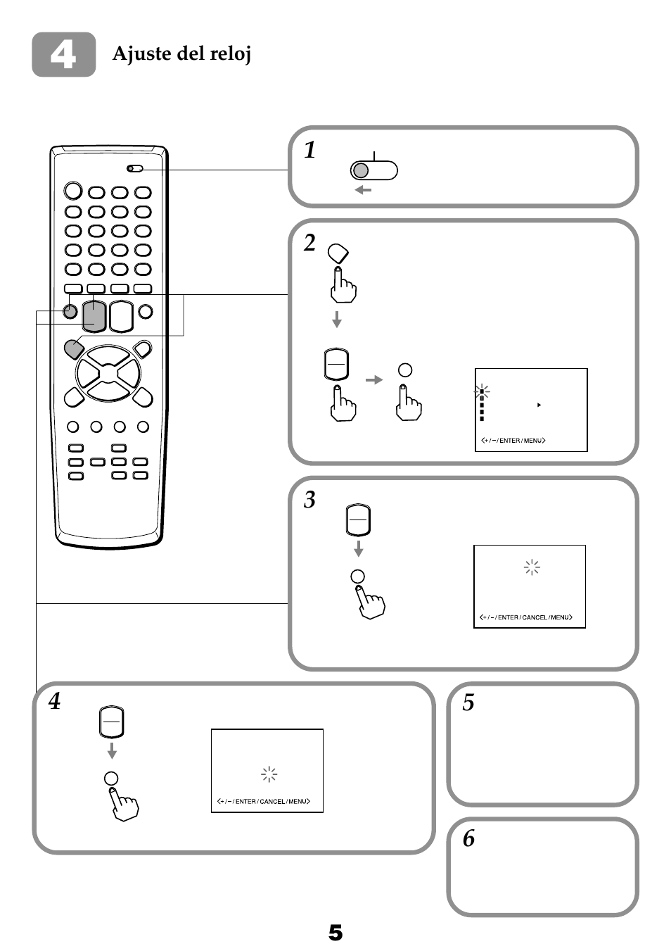 Ajuste del reloj | Aiwa HV-FX8100U User Manual | Page 45 / 116