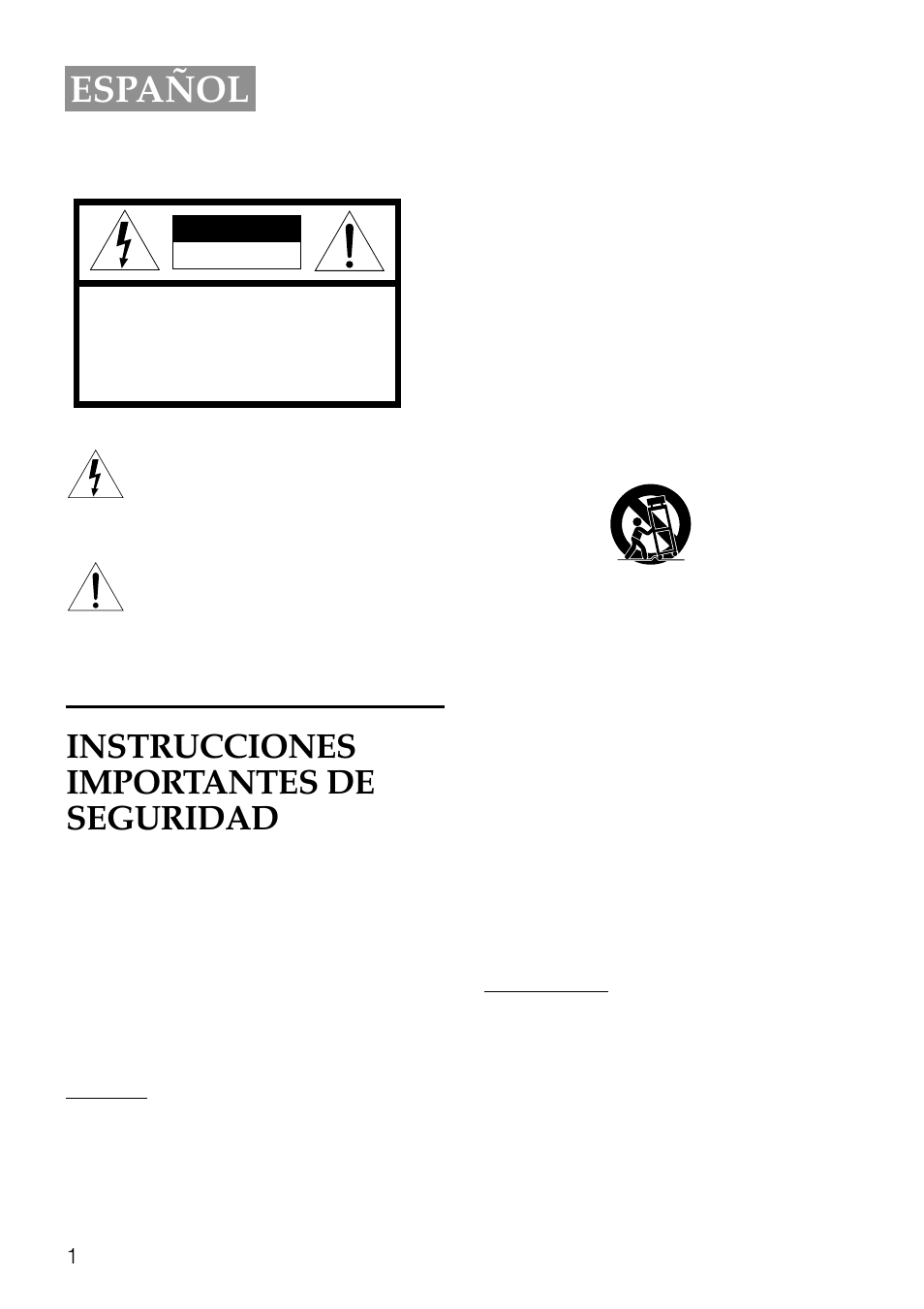 Español, Instrucciones importantes de seguridad, Advertencia | Aiwa HV-FX8100U User Manual | Page 47 / 116